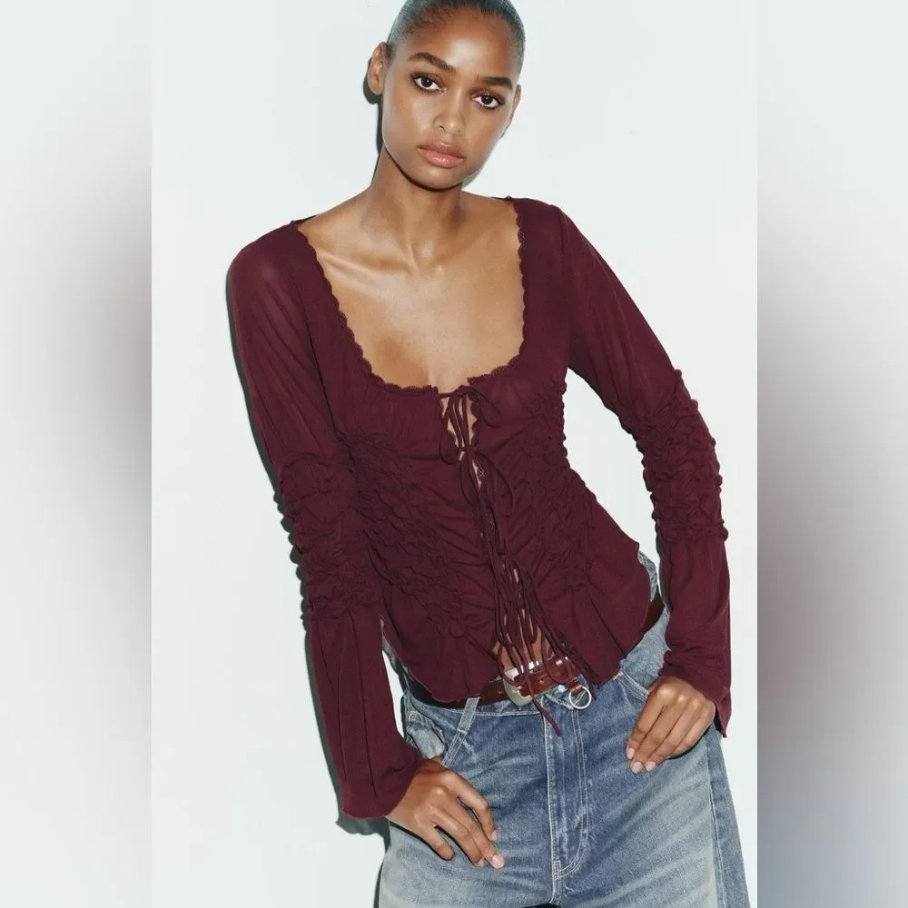 Zara ruched tie